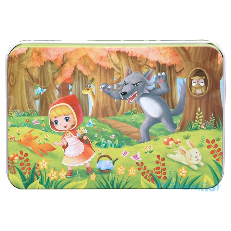 Quebra Cabeça de Madeira - Histórias Infantil