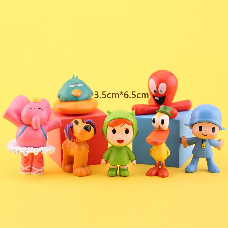 Kit 7 bonecos turma do Pocoyo