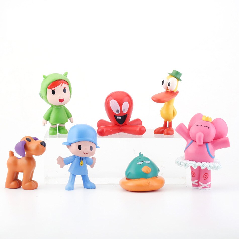 Kit 7 bonecos turma do Pocoyo