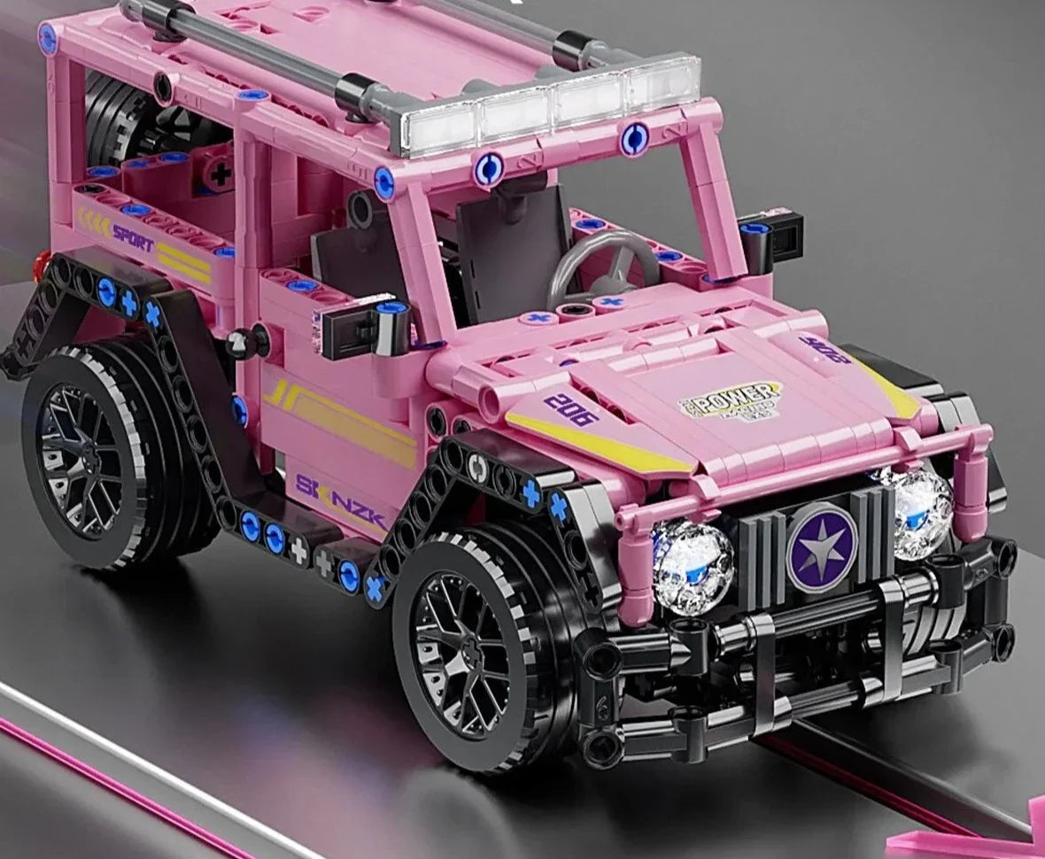 Carro de Corrida Jeep com tração - Blocos de montar - 485 Peças