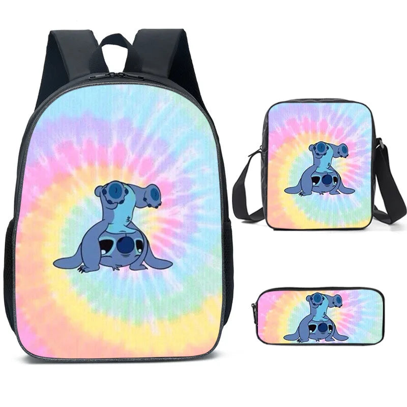 Kit 3 Peças Lilo e Stich - Mochila + Bolsa + Estojo