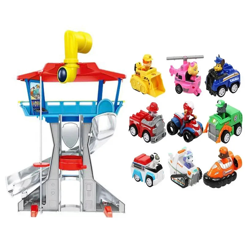 Torre da Patrulha Canina com Carrinhos e personagens - Edição Limitada