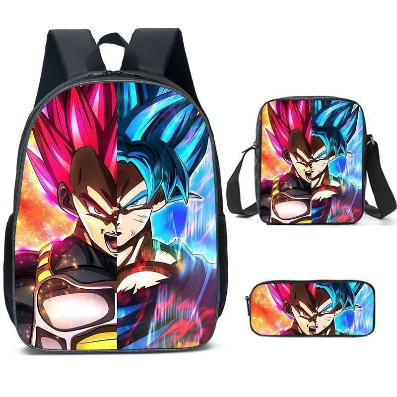 Kit 3 Peças Escolar Dragon Ball Z - Mochila + Bolsa + Estojo