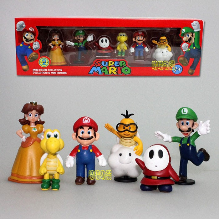 Kit 6 Bonecos Super Mario e sua turma