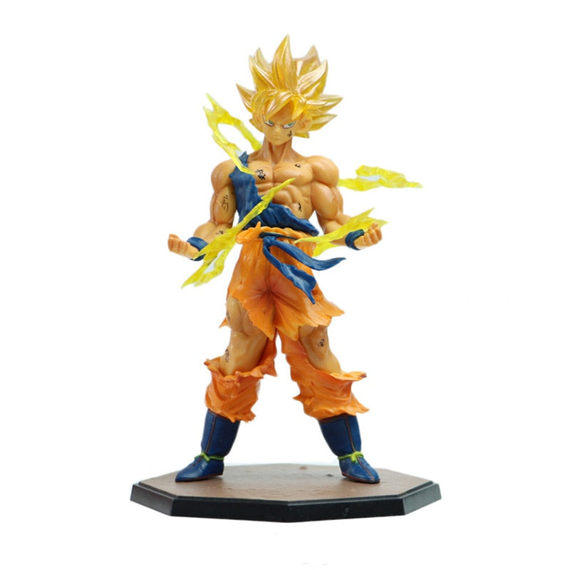 Boneco Colecionável - Goku Super Sayajin batalha contra Freeza