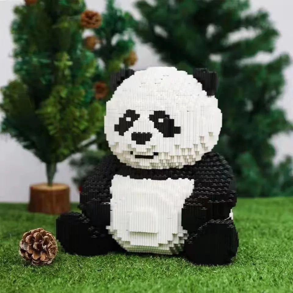 Lego de montar - Super Panda e Super coelho - 8000 peças