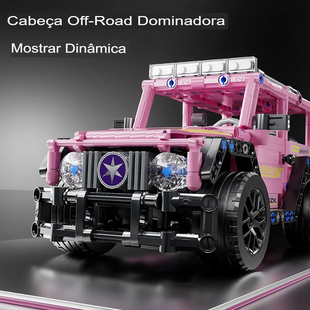 Carro de Corrida Jeep com tração - Blocos de montar - 485 Peças