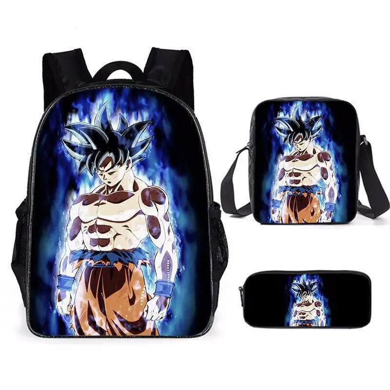 Kit 3 Peças Escolar Dragon Ball Z - Mochila + Bolsa + Estojo