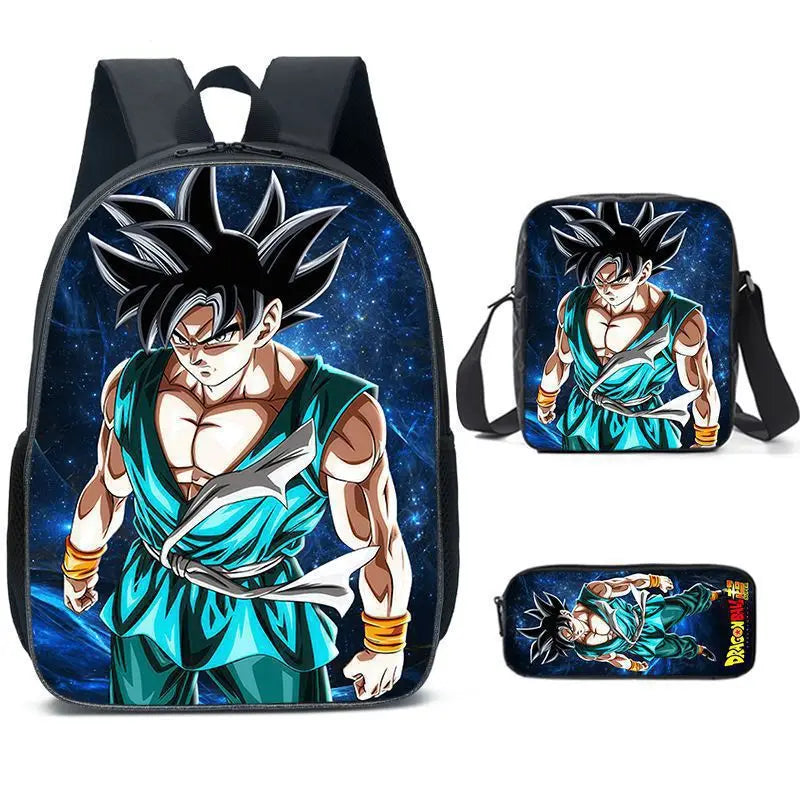 Kit 3 Peças Escolar Dragon Ball Z - Mochila + Bolsa + Estojo