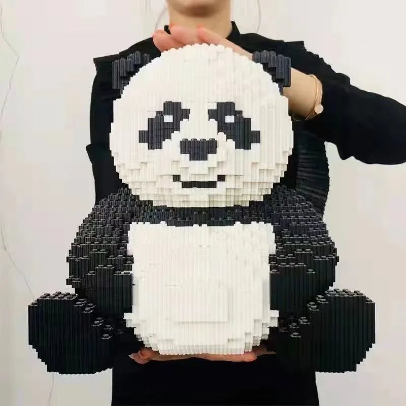 Lego de montar - Super Panda e Super coelho - 8000 peças