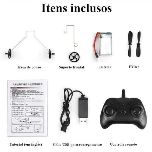 TopWinger - Super Avião de Caça Indestrutível de Controle Remoto + BRINDE EXCLUSIVO