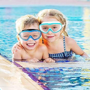 AquaVision Kids™ - Óculos de Natação Confortáveis para Crianças