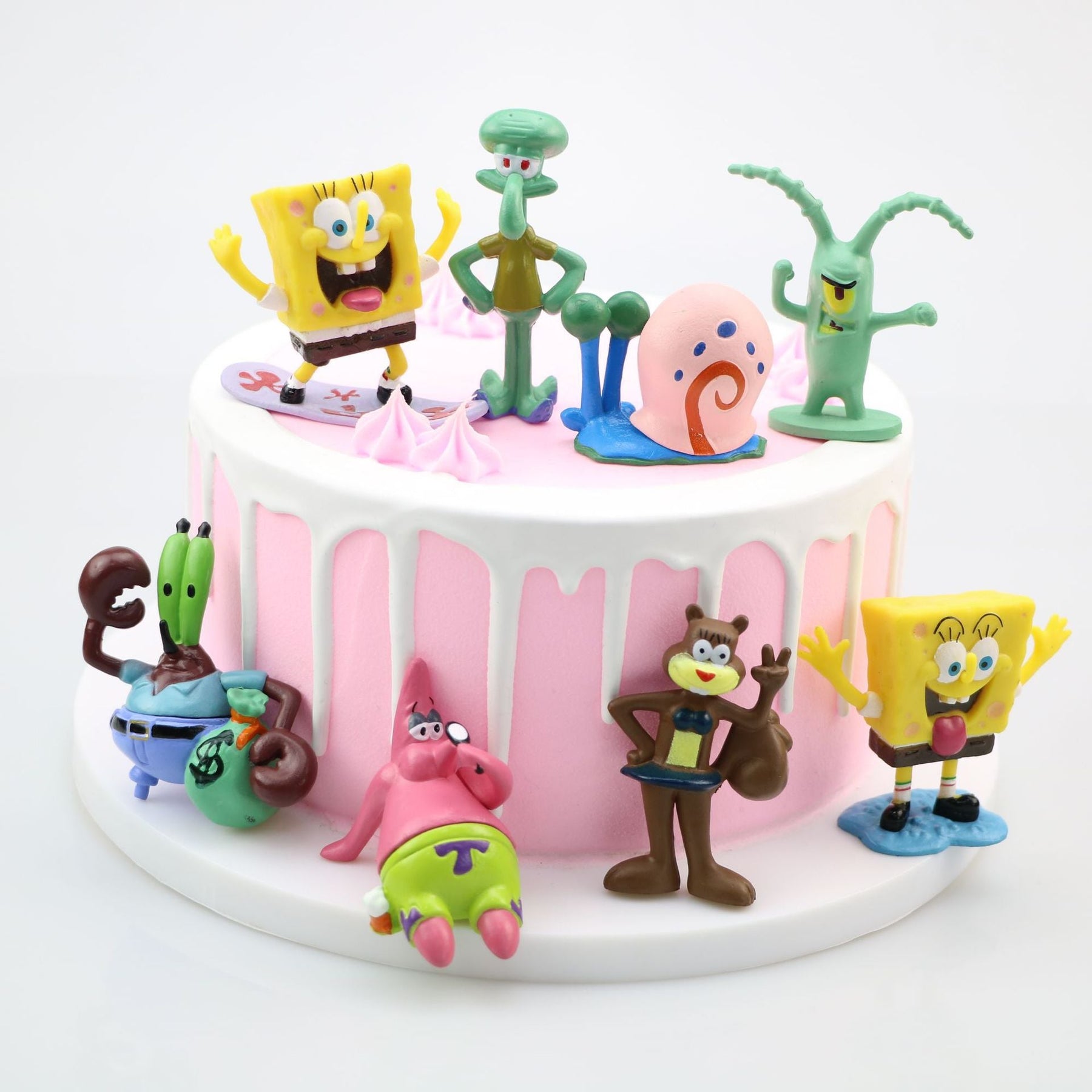 Kit 8 Bonecos Bob Esponja e sua Turma