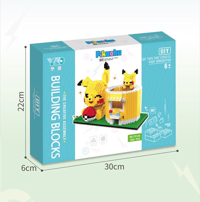 Bloco de Montar Pikachu - Porta Lápis