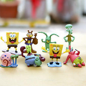 Kit 8 Bonecos Bob Esponja e sua Turma