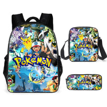 Kit 3 Peças Escolar Pokemon - Mochila + Bolsa + Estojo