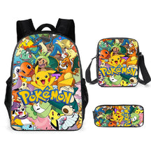 Kit 3 Peças Escolar Pokemon - Mochila + Bolsa + Estojo