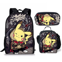 Kit 3 Peças Escolar Pokemon - Mochila + Bolsa + Estojo