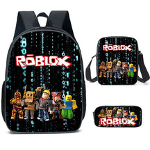 Kit 3 Peças Escolar Roblox - Mochila + Bolsa + Estojo