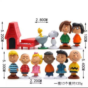 Kit 12 Bonecos Turma do Snoopy
