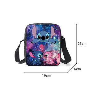 Kit 3 Peças Lilo e Stich - Mochila + Bolsa + Estojo