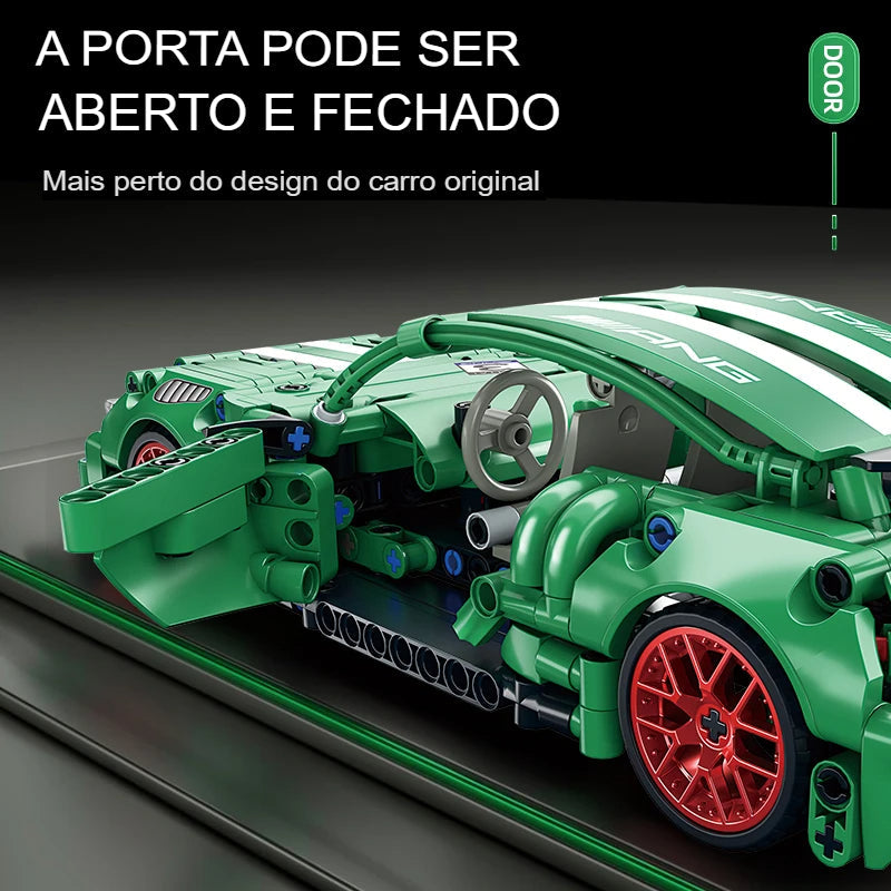 Carro de Corrida com tração - Bloco de montar - 456 Peças Edição Limitada