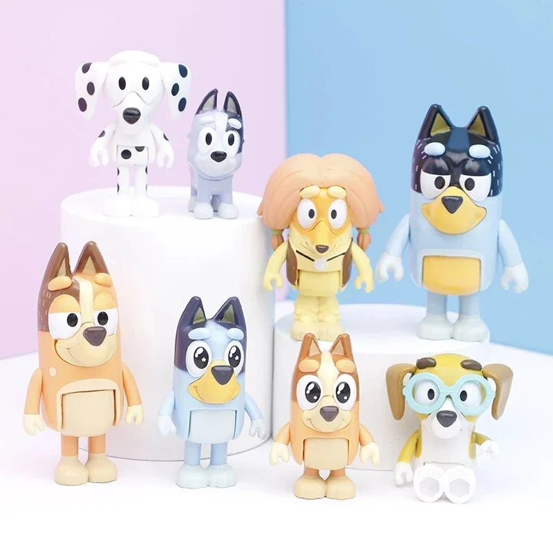 Kit Bonecos Colecionáveis Bluey e sua turma