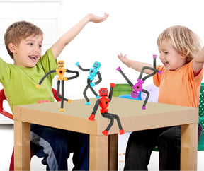 Kit com 4x Mini Robôs Marvin com Luzes e Ventosas que esticam