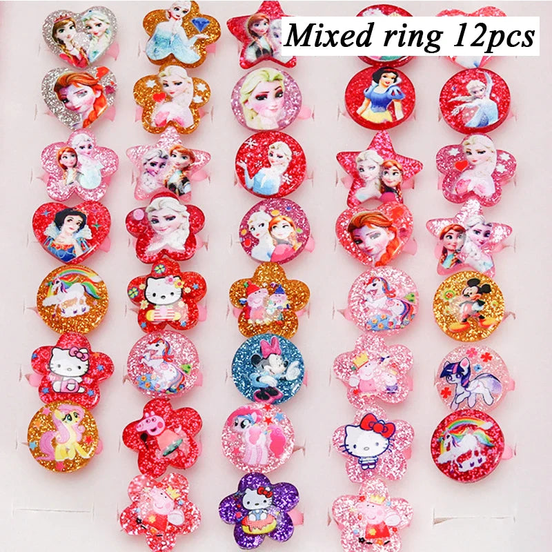 Kit 12 Anéis personagens Disney - Edição Limitada