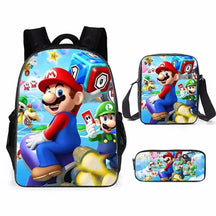 Kit 3 Peças Super Mario - Mochila + Bolsa + Estojo