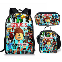 Kit 3 Peças Escolar Roblox - Mochila + Bolsa + Estojo