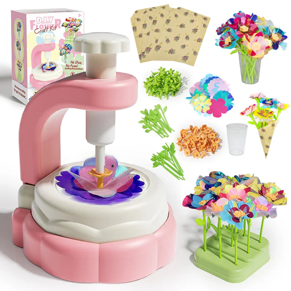 FlowerDiy - Kit de artesanato infantil com flores faça você mesmo