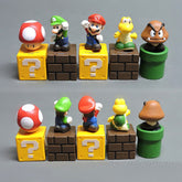 Kit 5 Bonecos Super Mario Bros Blocos