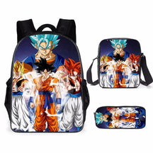Kit 3 Peças Escolar Dragon Ball Z - Mochila + Bolsa + Estojo