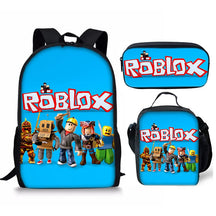 Kit 3 Peças Escolar Roblox - Mochila + Bolsa + Estojo