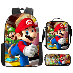 Kit 3 Peças Super Mario - Mochila + Bolsa + Estojo