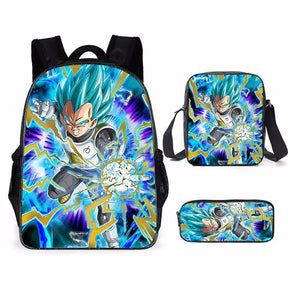 Kit 3 Peças Escolar Dragon Ball Z - Mochila + Bolsa + Estojo
