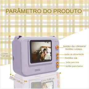 SnapKid - Câmera Infantil Digital com impressora térmica + BRINDE!
