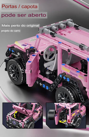 Carro de Corrida Jeep com tração - Blocos de montar - 485 Peças