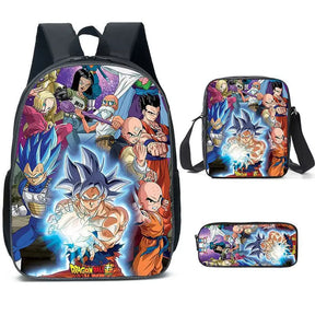 Kit 3 Peças Escolar Dragon Ball Z - Mochila + Bolsa + Estojo