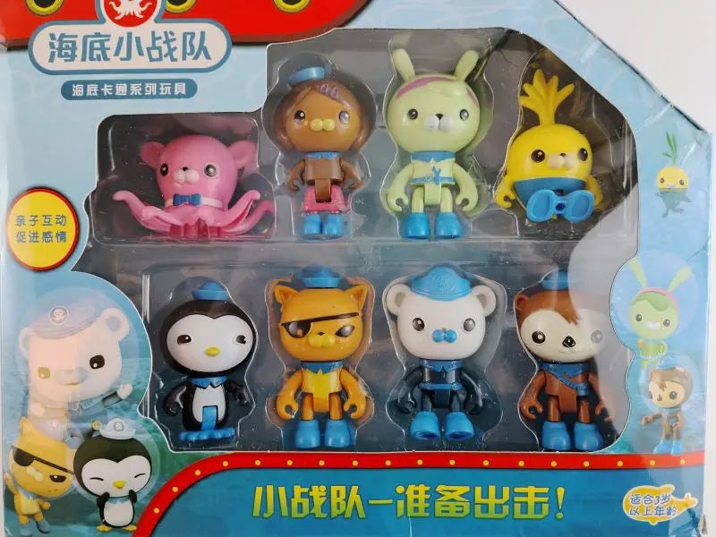 Kit 8 Bonecos Colecionáveis Octonautas