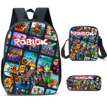 Kit 3 Peças Escolar Roblox - Mochila + Bolsa + Estojo