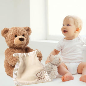 Peek-a-Boo Bear - Urso de Pelúcia Esconde-Esconde Animado de 30 CM